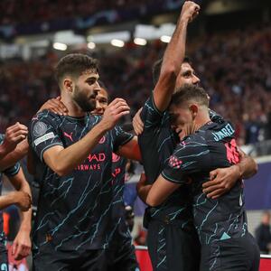 Jubel bei den Manchester-Stars. 