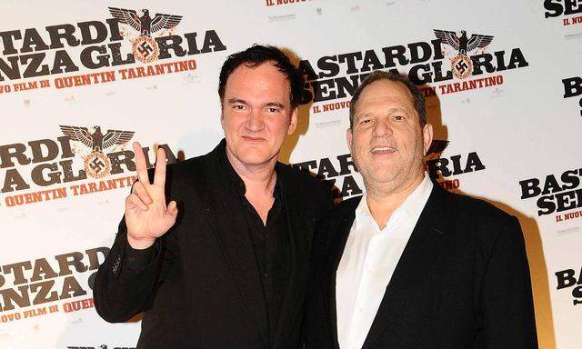 Quentin Tarantino and Harvey Weinstein ITALIAN PREMIERE OF INGLORIOUS BASTERDS PUBLICATIONxNOTxINxUS