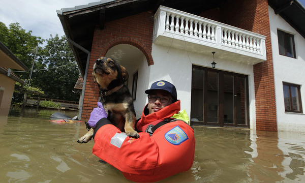 Hochwasser, Serbien, Balkan