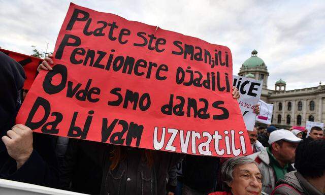 Proteste gegen Aleksandar Vučić