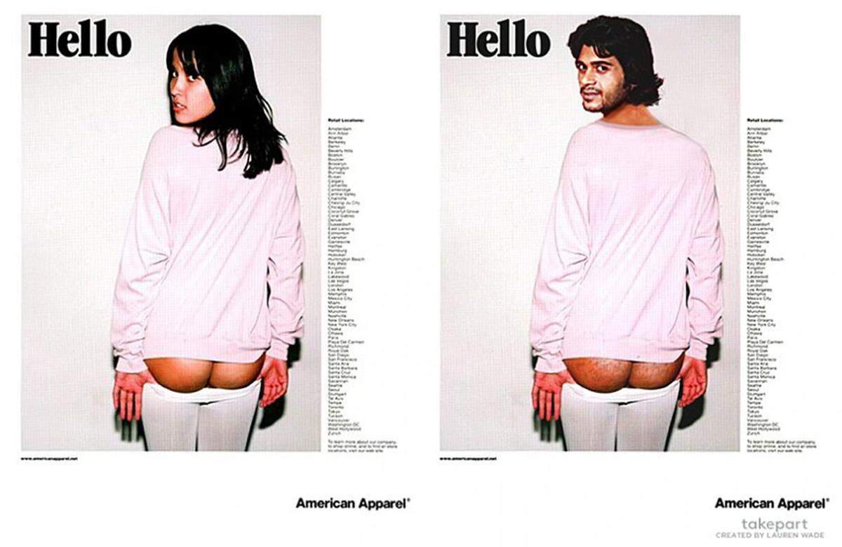 American Apparel ist für seine freizügige Werbung bekannt, die schon die Werbeaufsichtsbehörde auf den Plan rief.