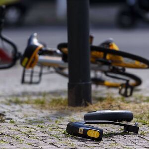 Archivbild: Ein Rad des asiatischen Start-Ups Obike