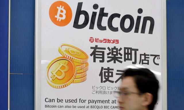 Bitcoins werden weltweit nachgefragt - wie hier in Japan.