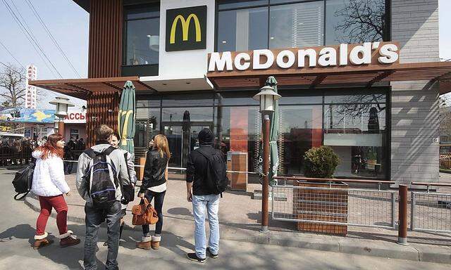 Gesperrt: McDonald's-Filiale in Simferopol.