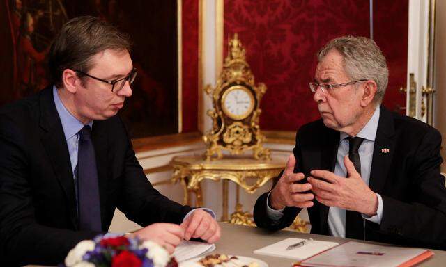 Treffen in Wien. Serbiens Präsident Vučić bei Bundespräsident Van der Bellen.
