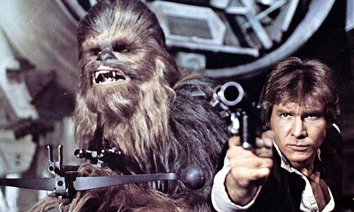 Fast immer an Chewbaccas Seite: Han Solo. Er scheint auch der einzige zu sein, der den großen Wookie versteht.