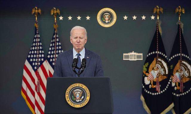 Joe Biden am Donnerstag bei seiner Rede im Weißen Haus in Washington, D. C.