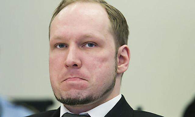 Anders Behring Breivik sits in the Oslo Courthouse, Norway, Thursday, May 3, 2012, on the 11th day of