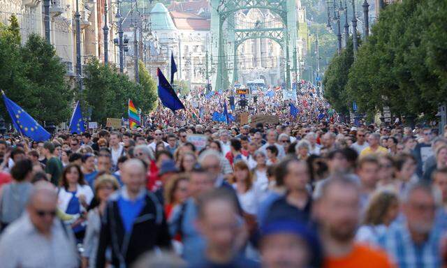 Auch in Ungarn regt sich seit Monaten Widerstand gegen Orbáns Angriff auf die Zivilgesellschaft und die Central European University.