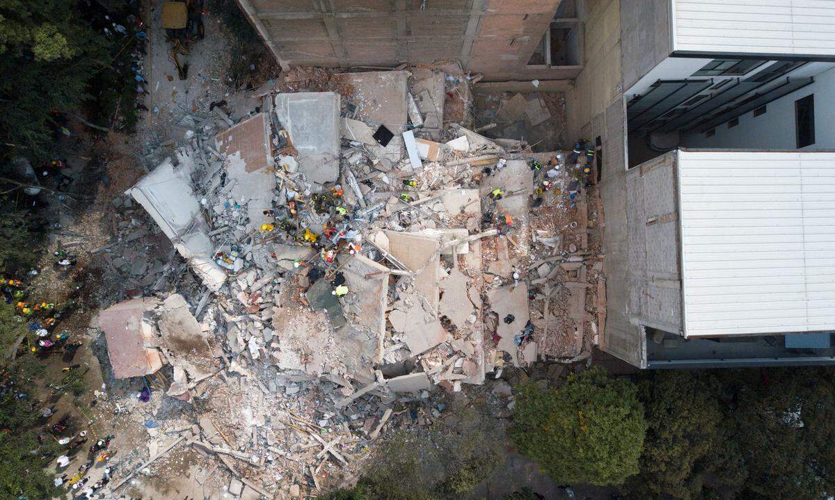 Dieses Gebäude in Mexiko-Stadt wurde bei dem Erdbeben vollständig zerstört.