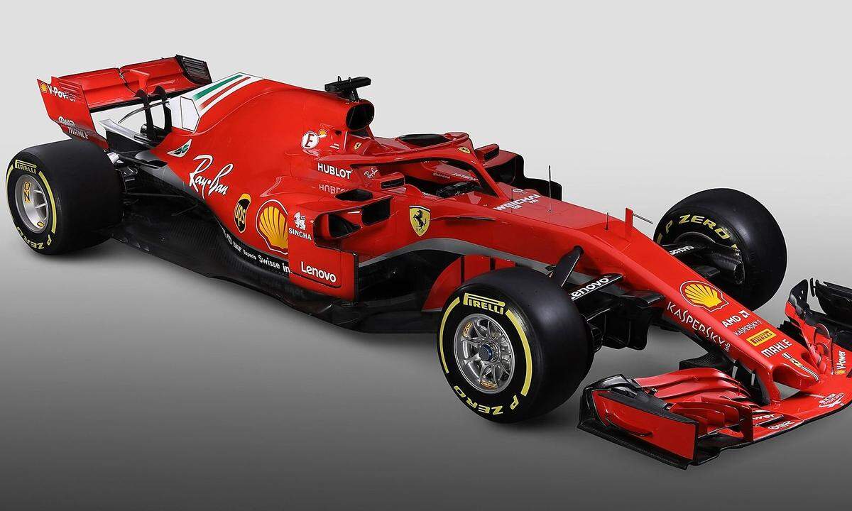 Der neue Ferrari SF71H im Gesamtblick.