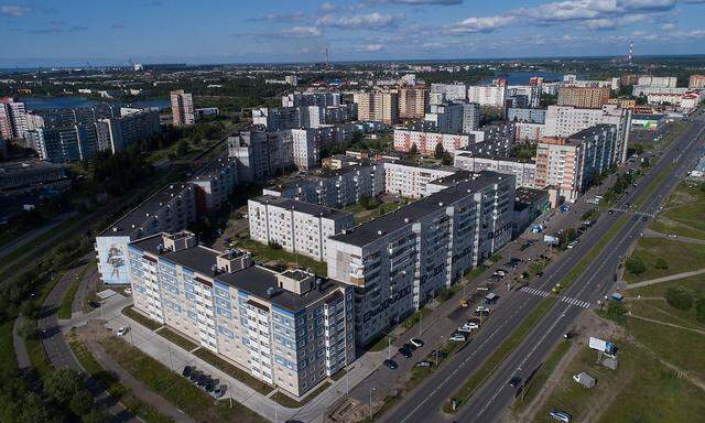 Ein Bild aus der russischen Stadt Sewerodwinsk, die erhöhter Strahlung ausgesetzt war.