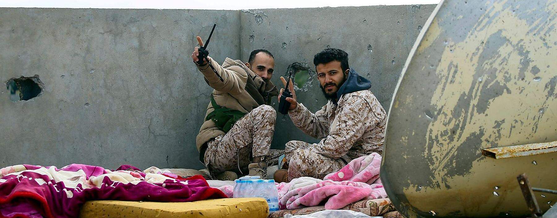 Kämpfer der Einheitsregierung während der Schlacht um Tripolis
