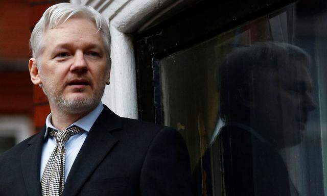 Julian Assange founder Julian Assange makes a speech from the balcony of the Ecuadorian Embassy, in central London