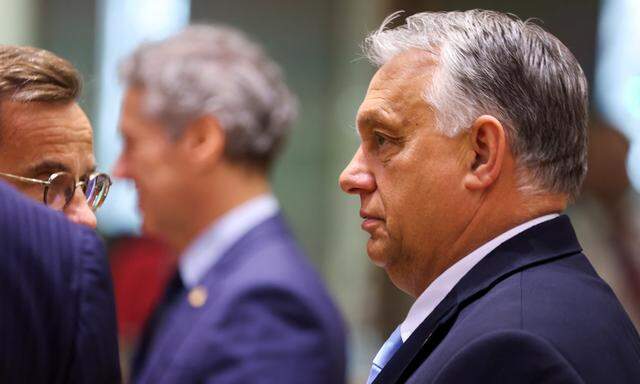 Ungarns Ministerpräsident Viktor Orban am EU-Gipfel in Brüssel. 