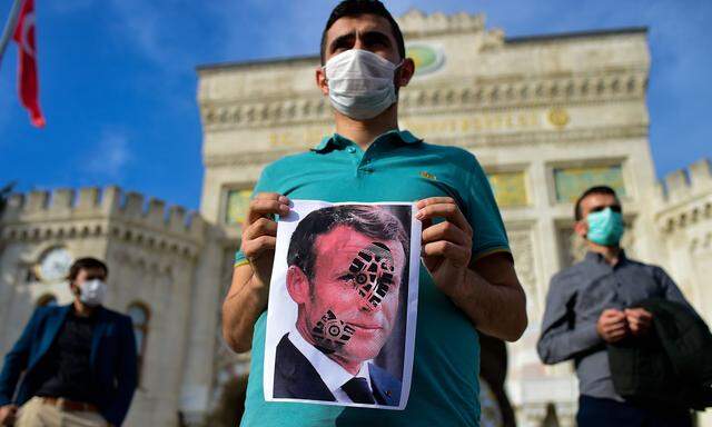 In Istanbul wurde gegen Frankreichs Präsidenten Macron protestiert.