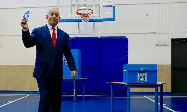 Benjamin Netanjahu gab seine Stimme ab.