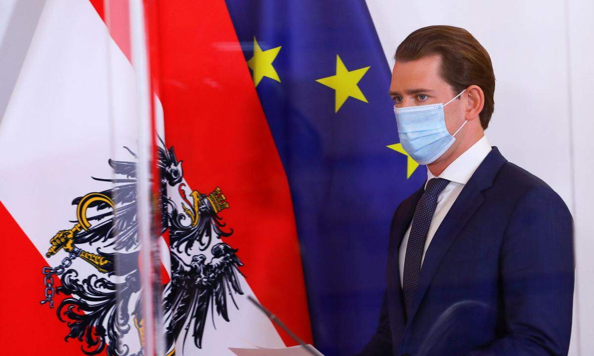 "Auch um Österreich wird Corona keinen Bogen machen." Bundeskanzler Sebastian Kurz (ÖVP) unmittelbar vor dem Bekanntwerden der ersten beiden Fälle in Österreich.