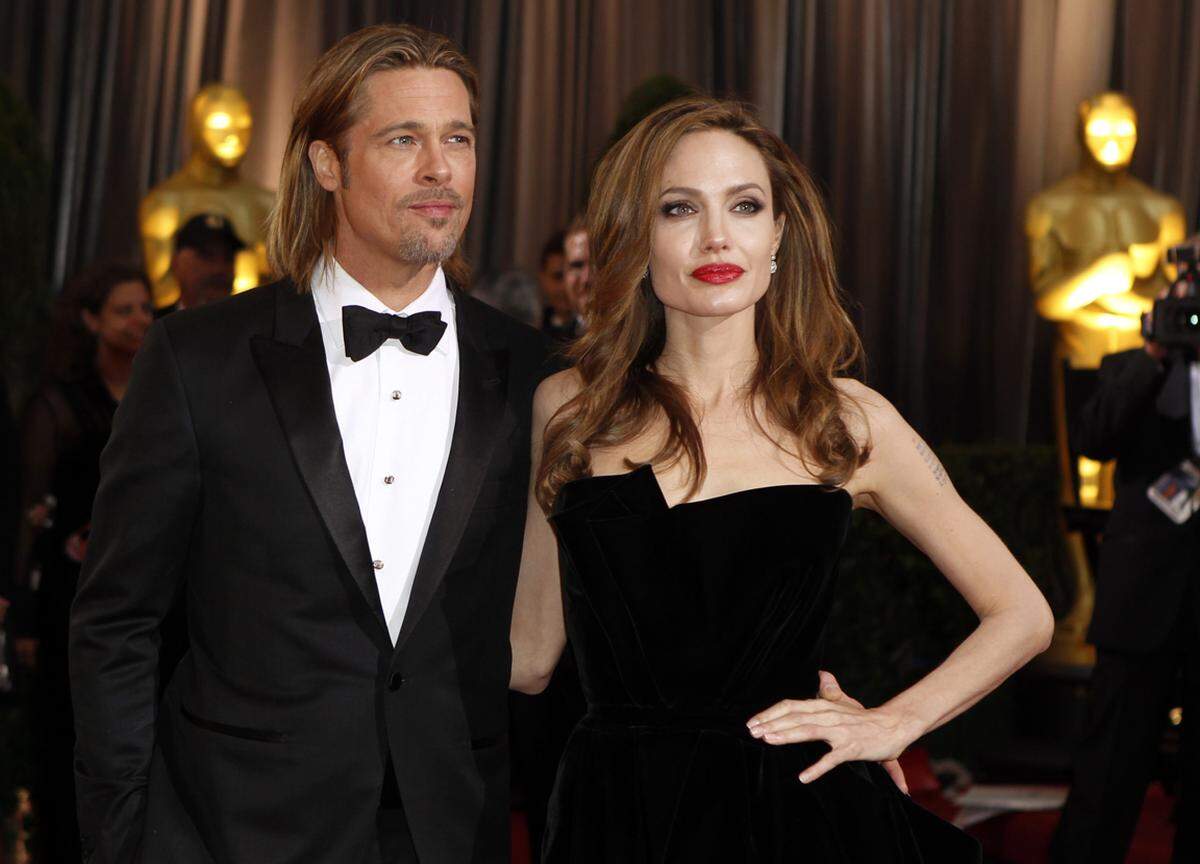 Hollywoods berühmtestes Paar, Brad Pitt und Angelina Jolie steht mit 50 Millionen Dollar auf Platz drei des Rankings.