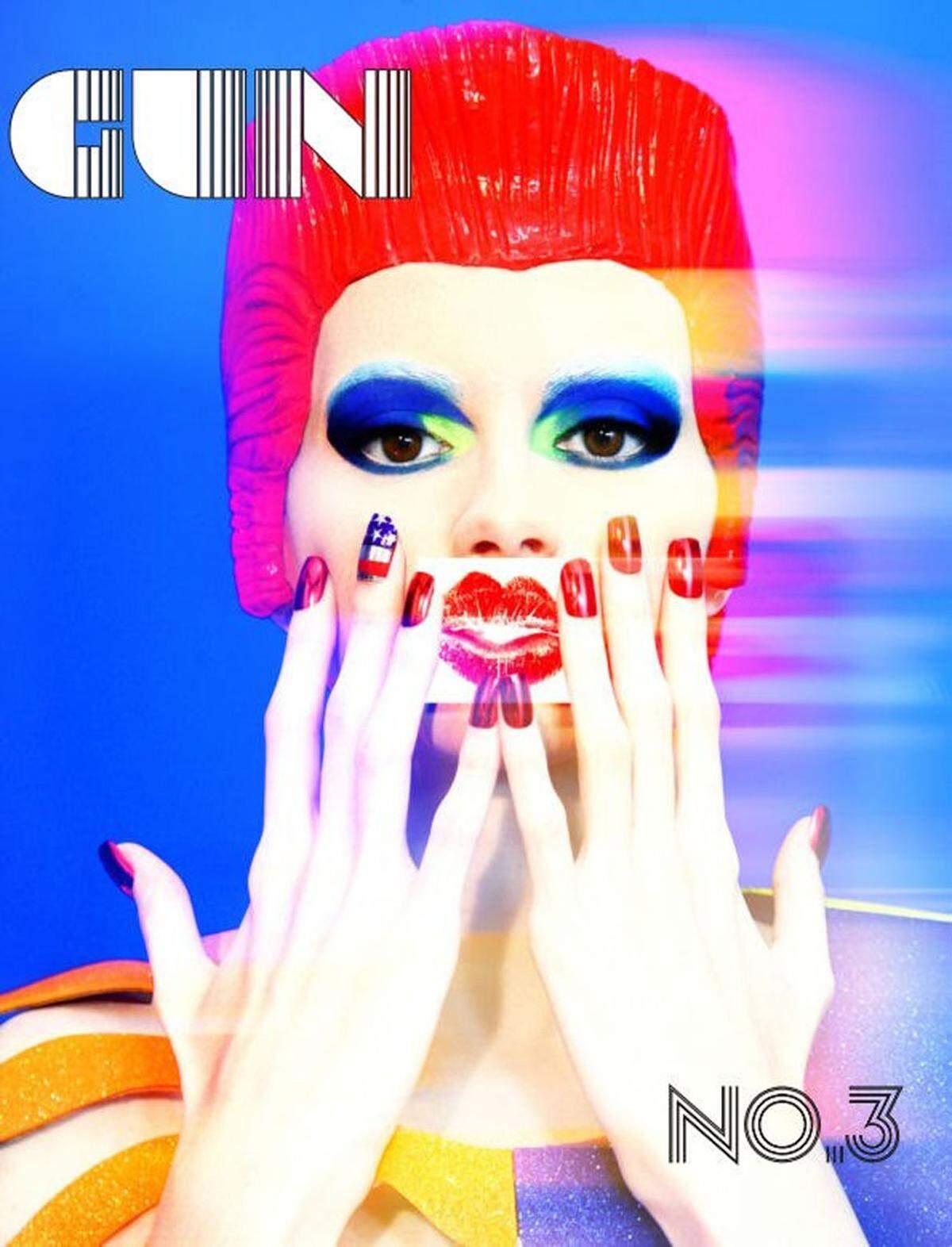 Modern interpretierte das "Gun"-Magazin die Glam-Rock-Modeästhetik.
