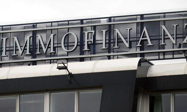 The logo of Austrian property group Immofinanz is seen on the rooftop of an office building in Vienna