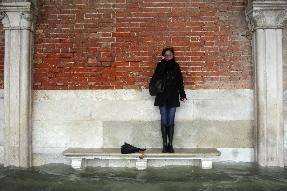 Der Spitzenwert dieses Jahres reiht sich an der elften Stelle in der venezianischen Hochwasser-Statistik ein, hielten die Chronisten fest.