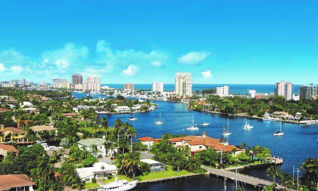 Typisch für Ft. Lauderdale sind die Wasserstraßen des „Venedigs der USA“, ihre Millionärsvillen und die davor parkenden Jachten. 