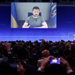 Wolodymyr Selenskijs Videobotschaft bei der Ukraine-Konferenz in London. 