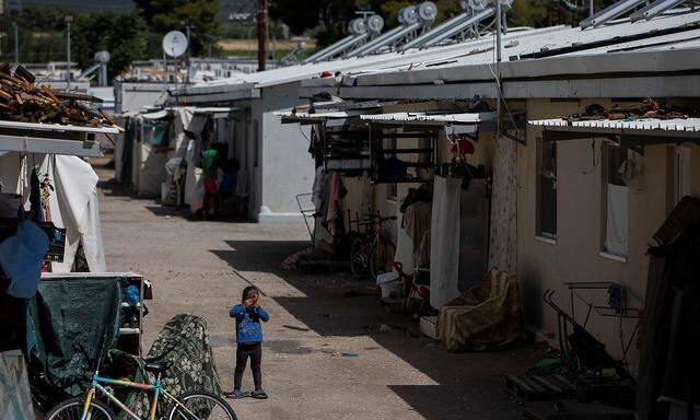 Ein Bild aus dem Flüchtlingslager Ritsona auf dem griechischen Festland.