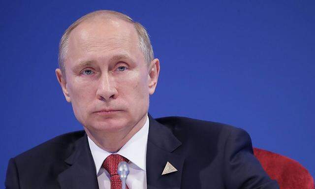 ITAR TASS ASTANA KAZAKHSTAN MAY 29 2014 President Vladimir Putin of Russia seen after signing j
