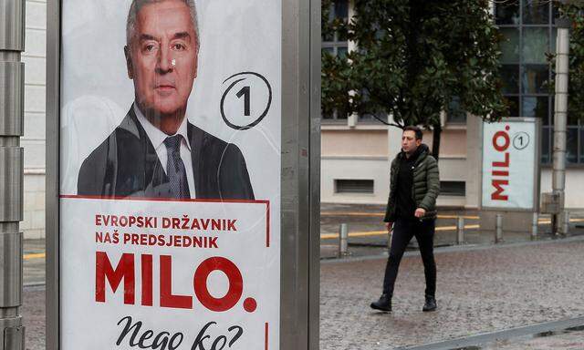 Milo Djukanovic tritt wieder zur Präsidentschaftswahl an.