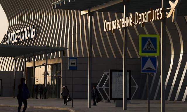 Der neue Personen-Terminal am Flughafen von Simferopol auf der Krim.