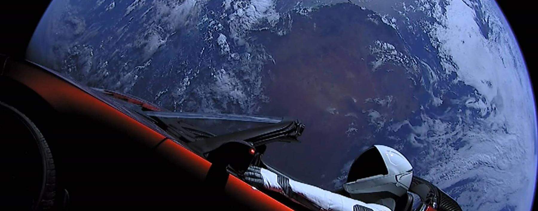 February 7 2018 California U S Art illustration Falcon Heavy Demo Mission with CEO Elon Musk