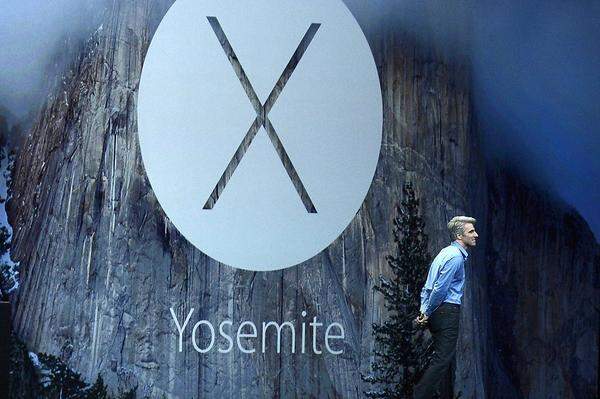 Zuvor gab es ein neues Betriebssystem für die Mac-Computer. Es trägt den Namen "Yosemite" wie der Nationalpark in Kalifornien. Unter anderem wurde das Design stärker an das Aussehen der Software auf den iPhones und iPad-Tablets angepasst, wie Apple-Manager Craig Federighi demonstrierte.