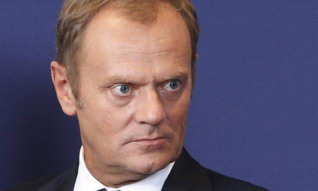 140830 BRUSSELS Aug 30 2014 Polish Prime Minister Donald Tusk takes part in a photo sessi