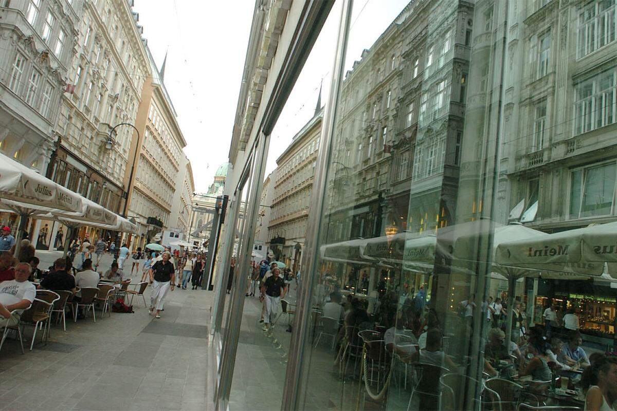 Auch eine Einkaufsstraße in Österreich hat es in die Top 25 der Cushman &amp; Wakefield-Studie geschafft: Am Kohlmarkt kostet der Quadratmeter 340 Euro monatlich.