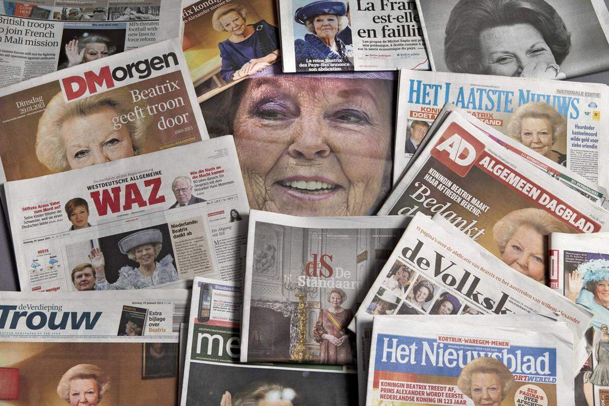 33 Jahre saß Königin Beatrix auf dem niederländischen Thron, am 30. April endet ihre Ära. Nachfolger ist ihr ältester Sohn Kronprinz Willem-Alexander.