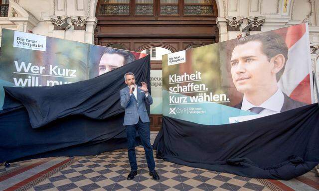 Präsentation der ÖVP-Wahlplakate