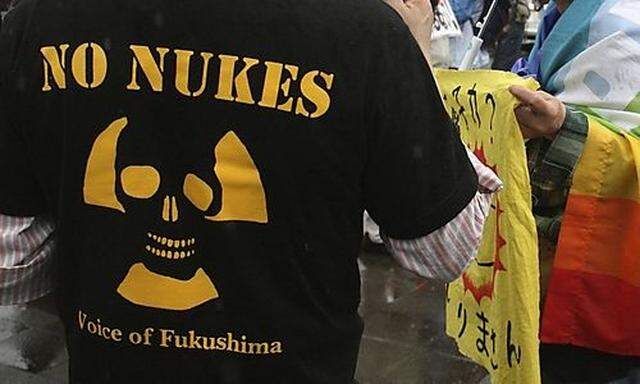 Anti-Atomkraft-Protest in Fukushima.