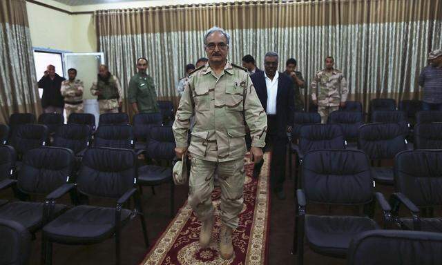 General Khalifa Haftar (Archivbild) regiert den ölreichen Nordosten Libyens ohne Einverständnis der Vereinten Nationen.