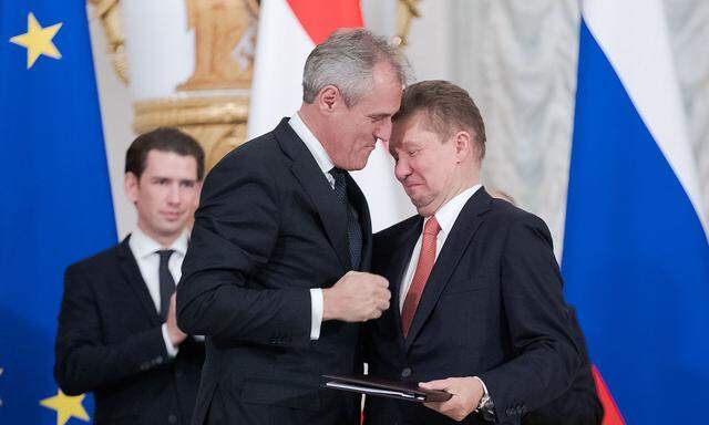 OMV-Chef Rainer Seele und Gazprom-Chef Alexei Miller haben einen neuen Plan. 