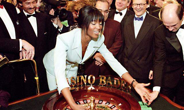 Eroeffnung des 'neuen' Casino Badens 1995 - Schuessel, Campbell, Proell
