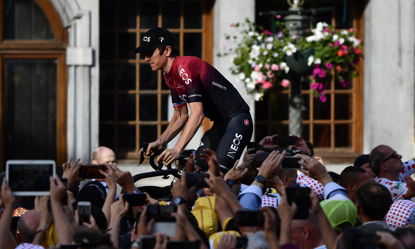 Als Vorjahressieger kennt Geraint Thomas den unangenehmen Dopingverdacht, der jeden im Gelben Trikot begleitet.