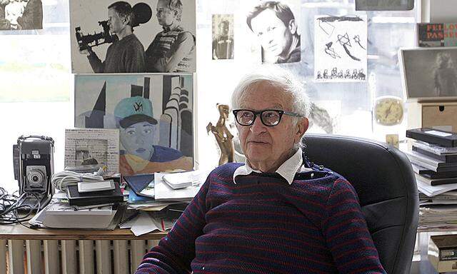 U.S. documentary filmmaker Albert Maysles works in his office in New York