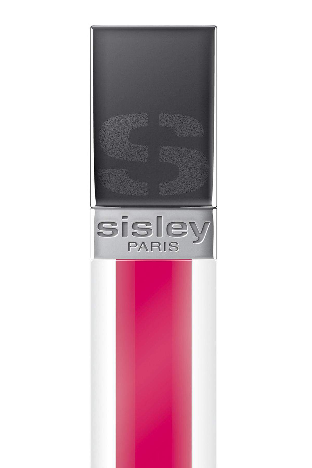 Der „Phyto Lip-Gloss“ von Sisley, hier in der Nuance „Fuchsia“, zaubert Farbe auf die Lippen und pflegt zugleich (37,50 Euro).
