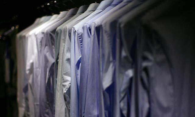 Shirts are displayed during opening of Armani store on 5th Avenue in New York