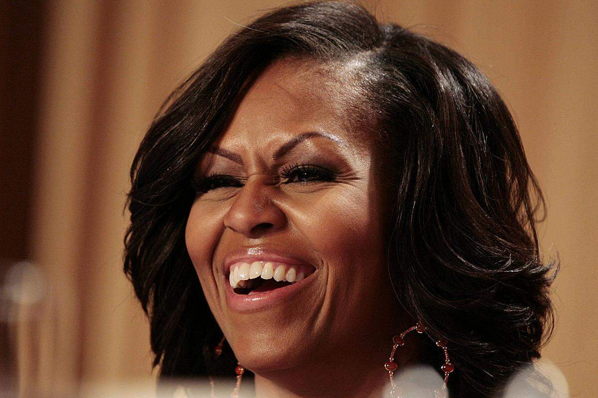 ... Michelle Obama präsentierten sich gutgelaunt.