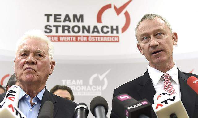 Parteigründer und Obmann Frank Stronach und der neue Vizeparteichef Wolfgang Auer