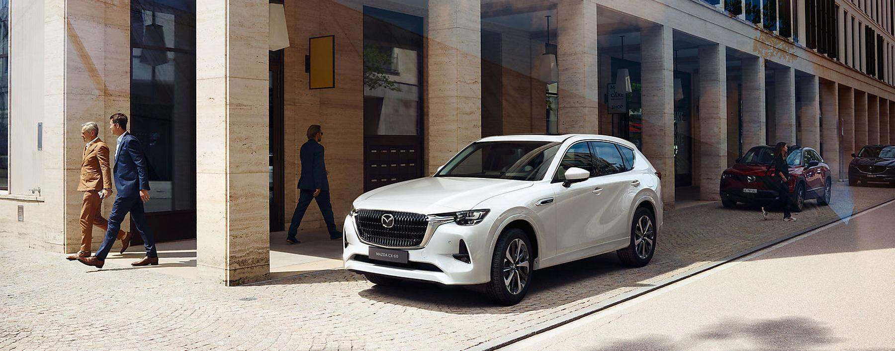 Als Plug-In-Hybrid oder mit innovativem neuen Sechszylinder-Dieselantrieb: Der Mazda CX-60 spielt seine Stärken besonders im Firmenfuhrpark aus.
