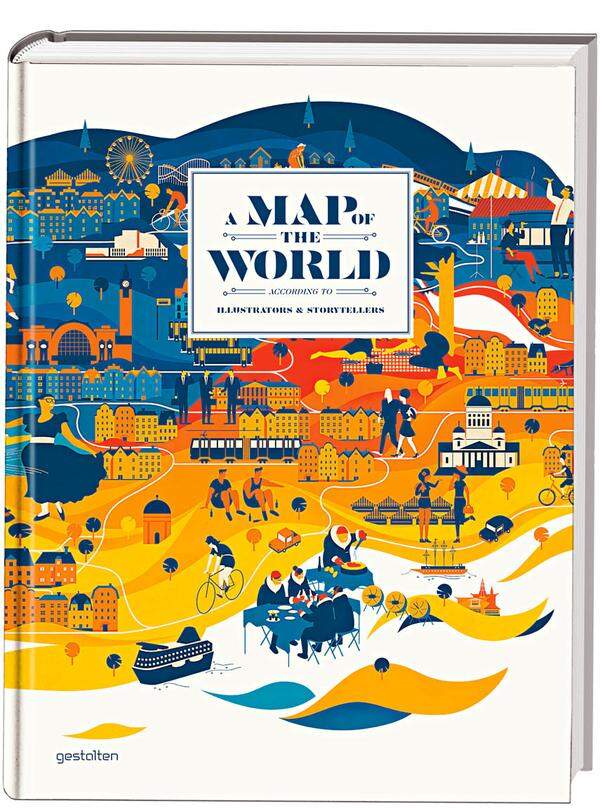 Vielfältig wie die Welt selbst sind die Zugänge und Stile, mit denen sich ihr Grafiker und Illustratoren nähern. Der Band „A Map of the World“ versammelt die ungewöhnlichsten Beispiele, wie Kreative die Welt sehen, wie sie ihre Wahrnehmung schön selektiv sein lassen, um uns in nüchternen Tagen von Google Maps und Navigationssystem ein neues, buntes Bild der Welt zu kartografieren. „A Map of the World: The World according to Illustrators and Storytellers“ ist im Gestalten Verlag erschienen.